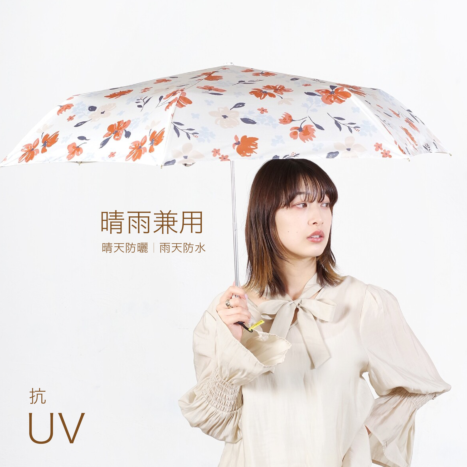 Nifty Colors 小清新花花大傘面輕量縮骨遮