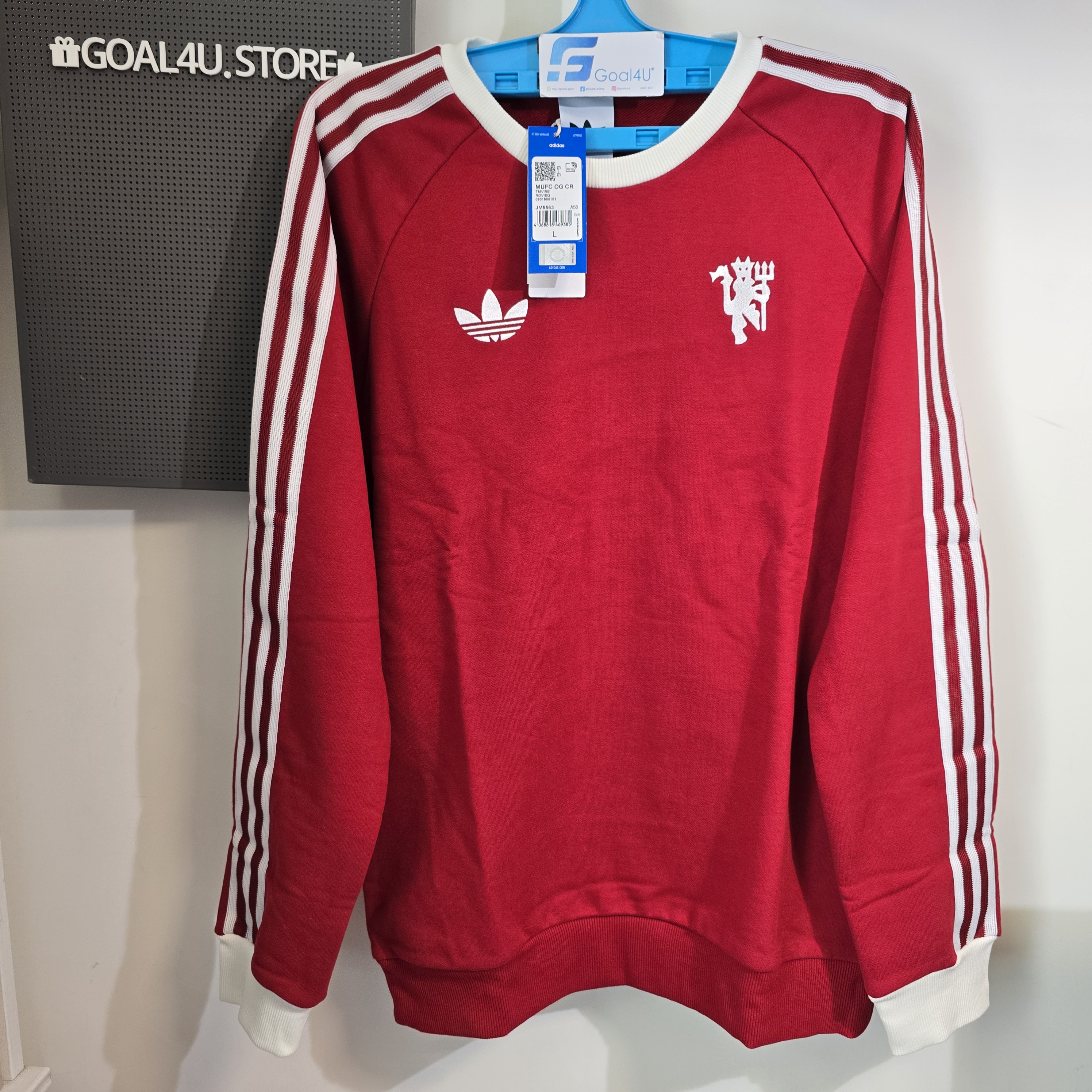 Adidas Manchester United 曼聯休閑文化圓領衛衣 JM5563
