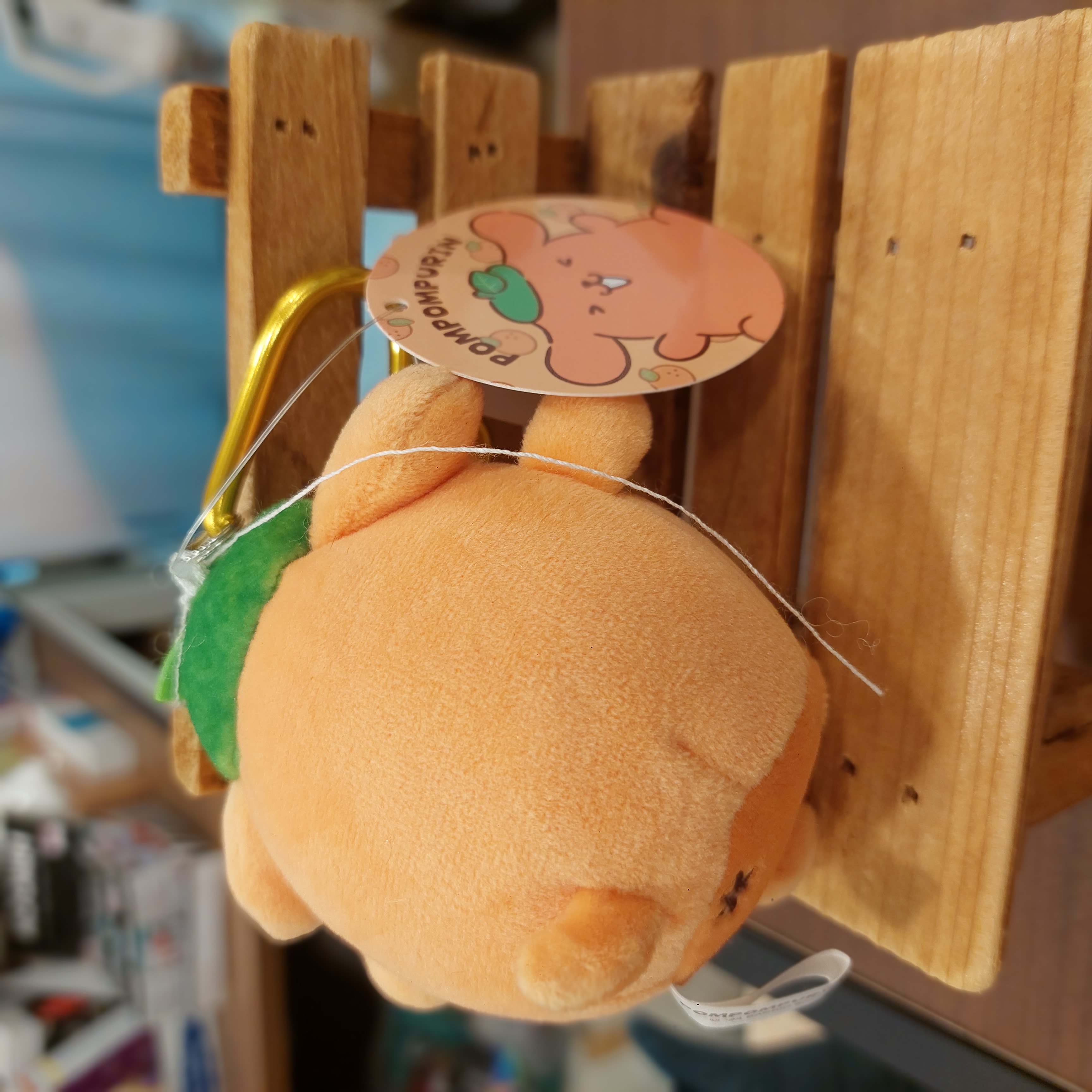 原裝日本Sanrio Pompompurin 布甸狗 公仔吊飾 橘子款