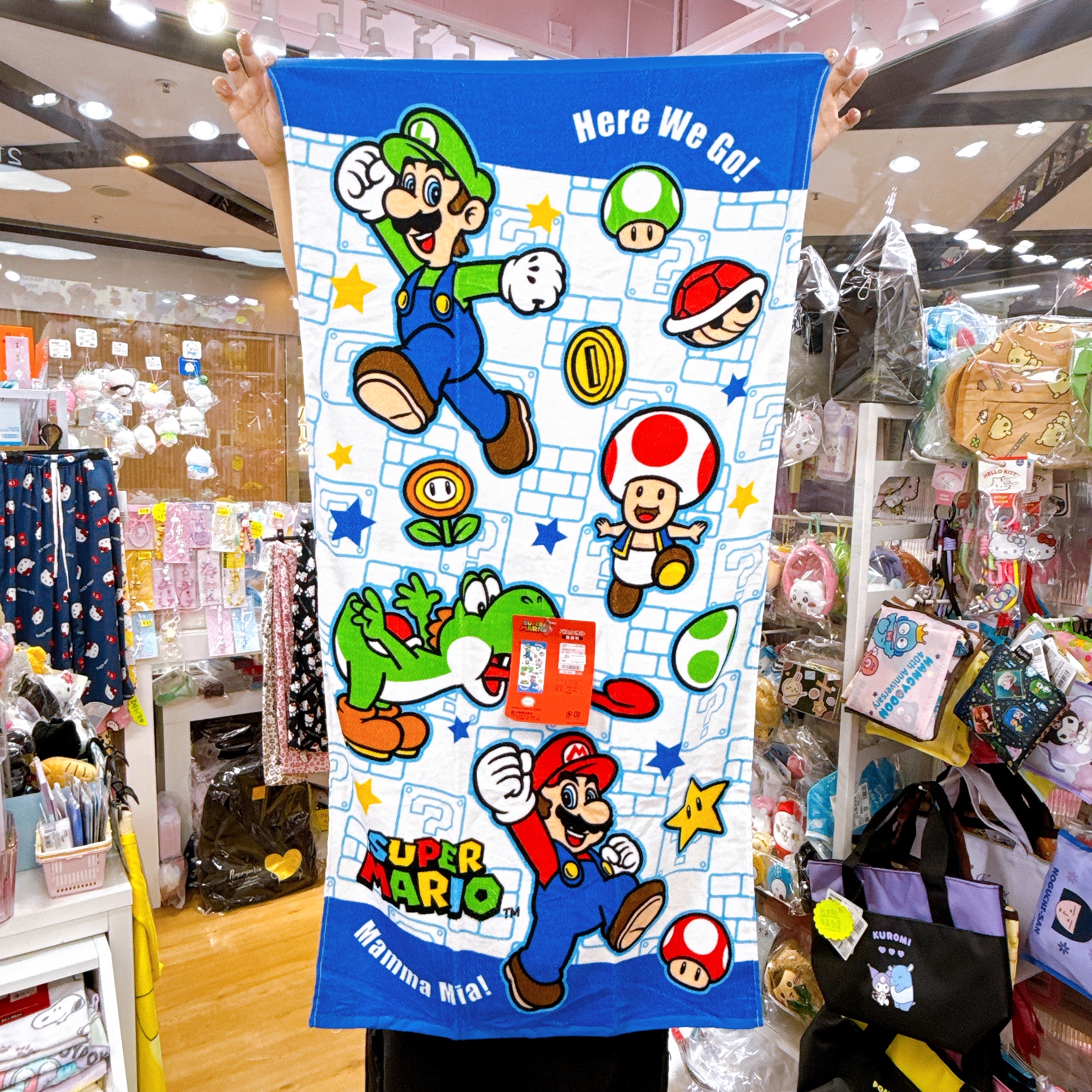 日本直送本店獨家發售比卡超 Mario 鬆弛熊Miffy Snoopy Mario Pingu大浴巾