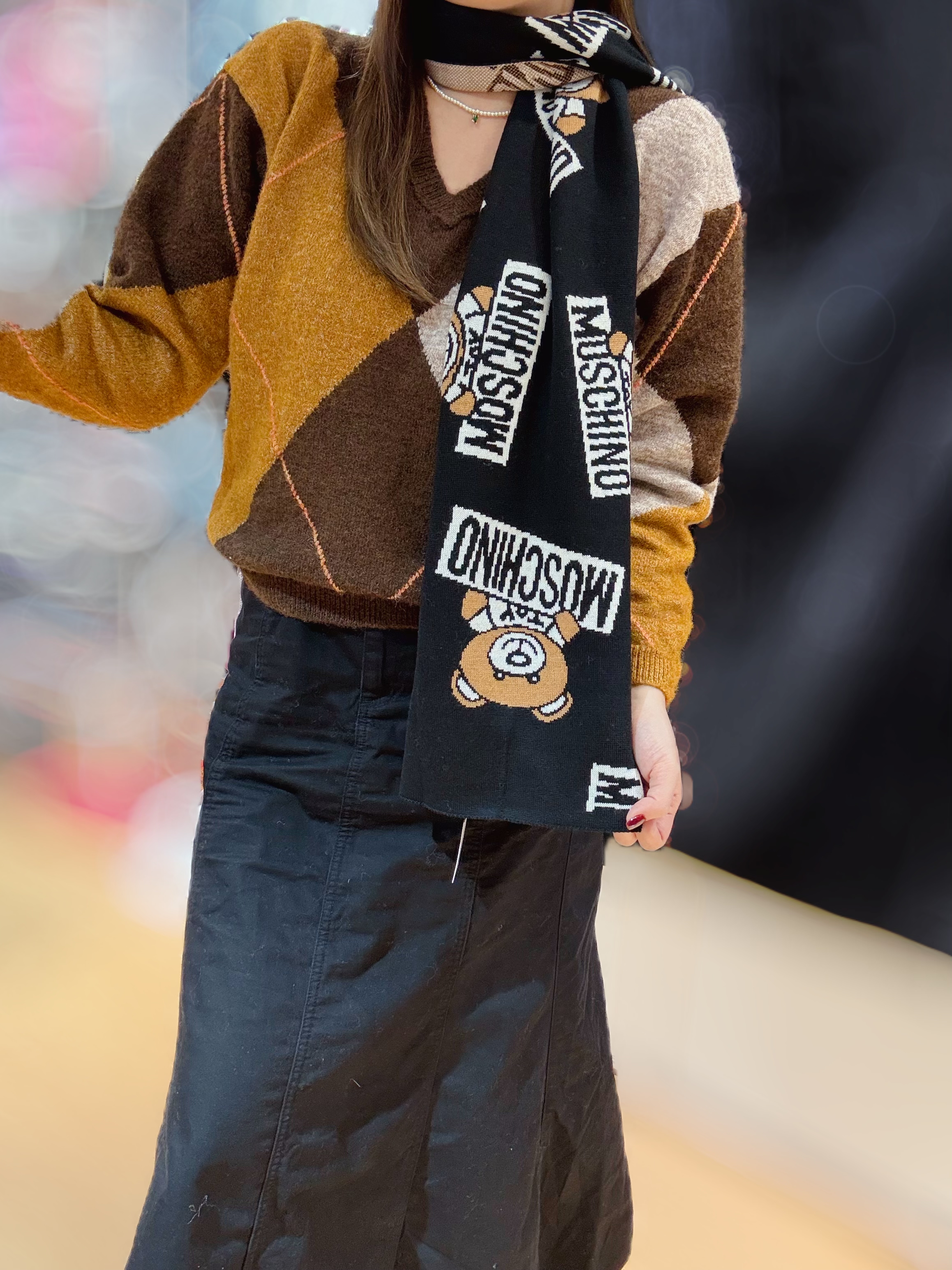 Moschino scarf BearS/blk