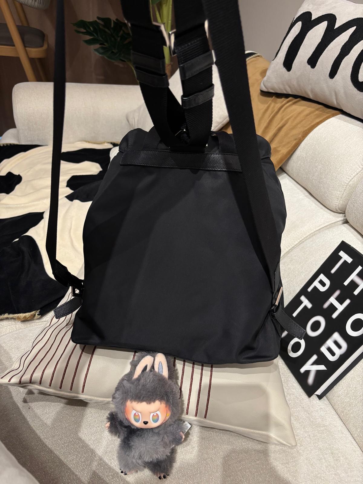 Prada Nylon Backpack Black 100%Authentic, 99%New ✅Dust bag
