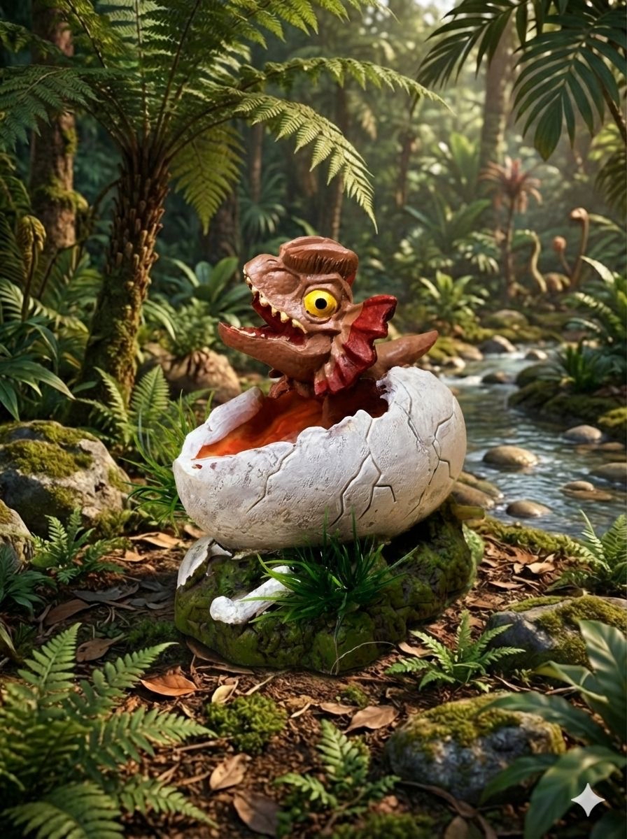 【魚缸變身侏羅紀】氣動恐龍擺設｜會呼吸吐泡泡｜動態造景裝飾 (三角龍/雙脊龍) 