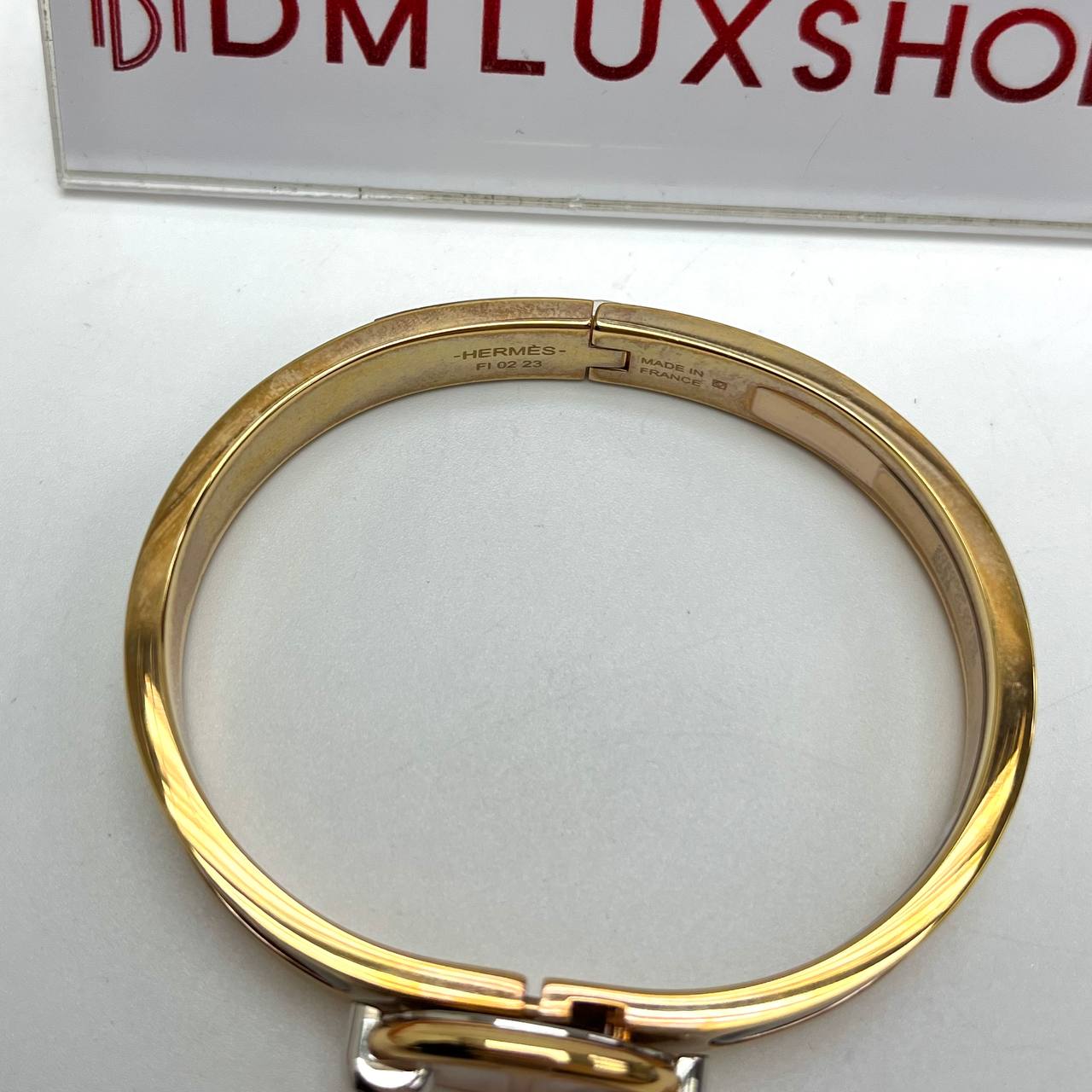 Hermes Mini Clic Chaine d'Ancre Bracelet Noir GHW