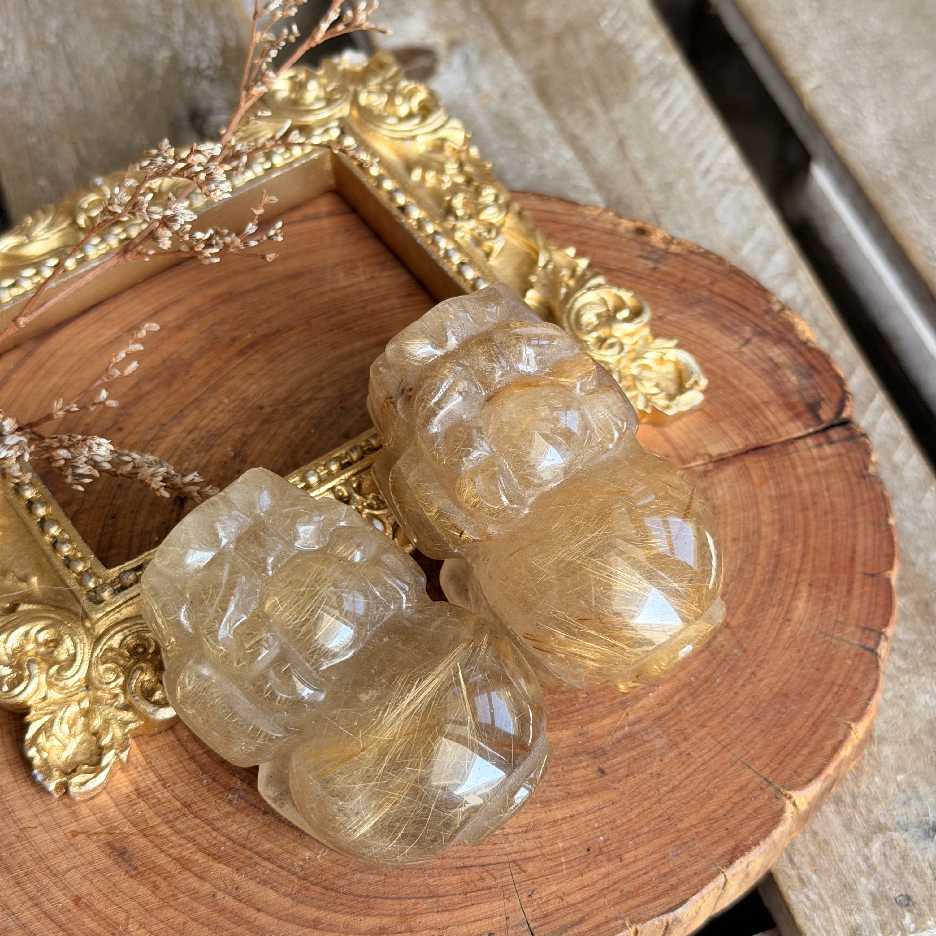 金髮晶貔貅擺件