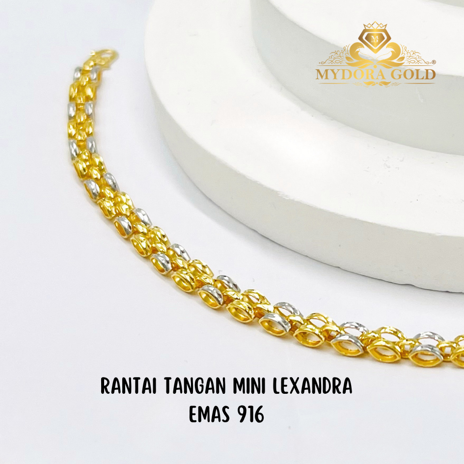 MYDORA Rantai Tangan MINI Lexandra | EMAS 916/22k