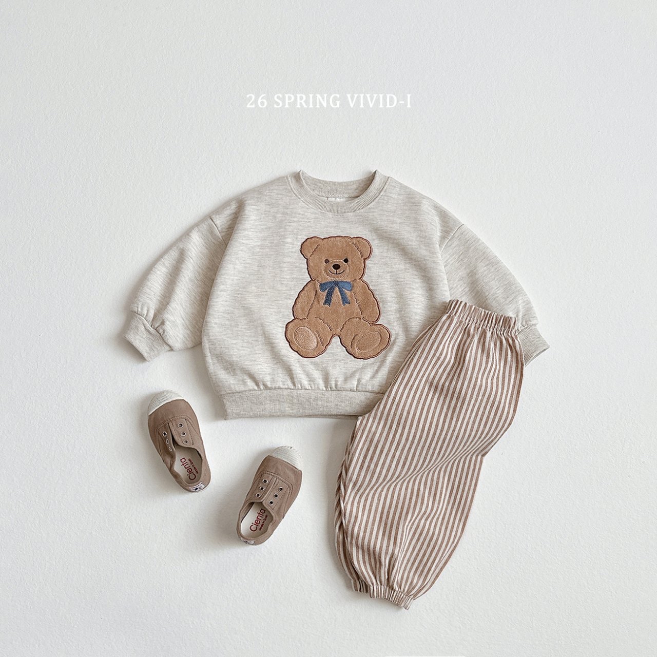 🌸預訂 韓國直送🌸🇰🇷VIVIDI三色動物刺繡貼花寬鬆衛衣