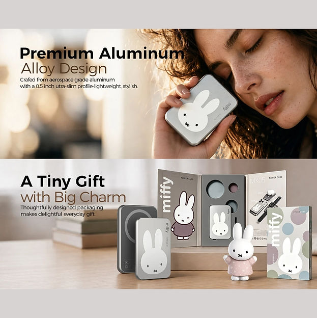 預購優惠 新登場* 新款Miffy Power Cube MX05 5000mAh 磁吸無線 行動電源 (原廠行貨)