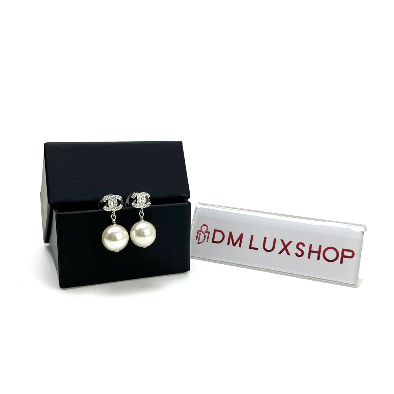 Chanel CC Pearl Drop Earings SHW 