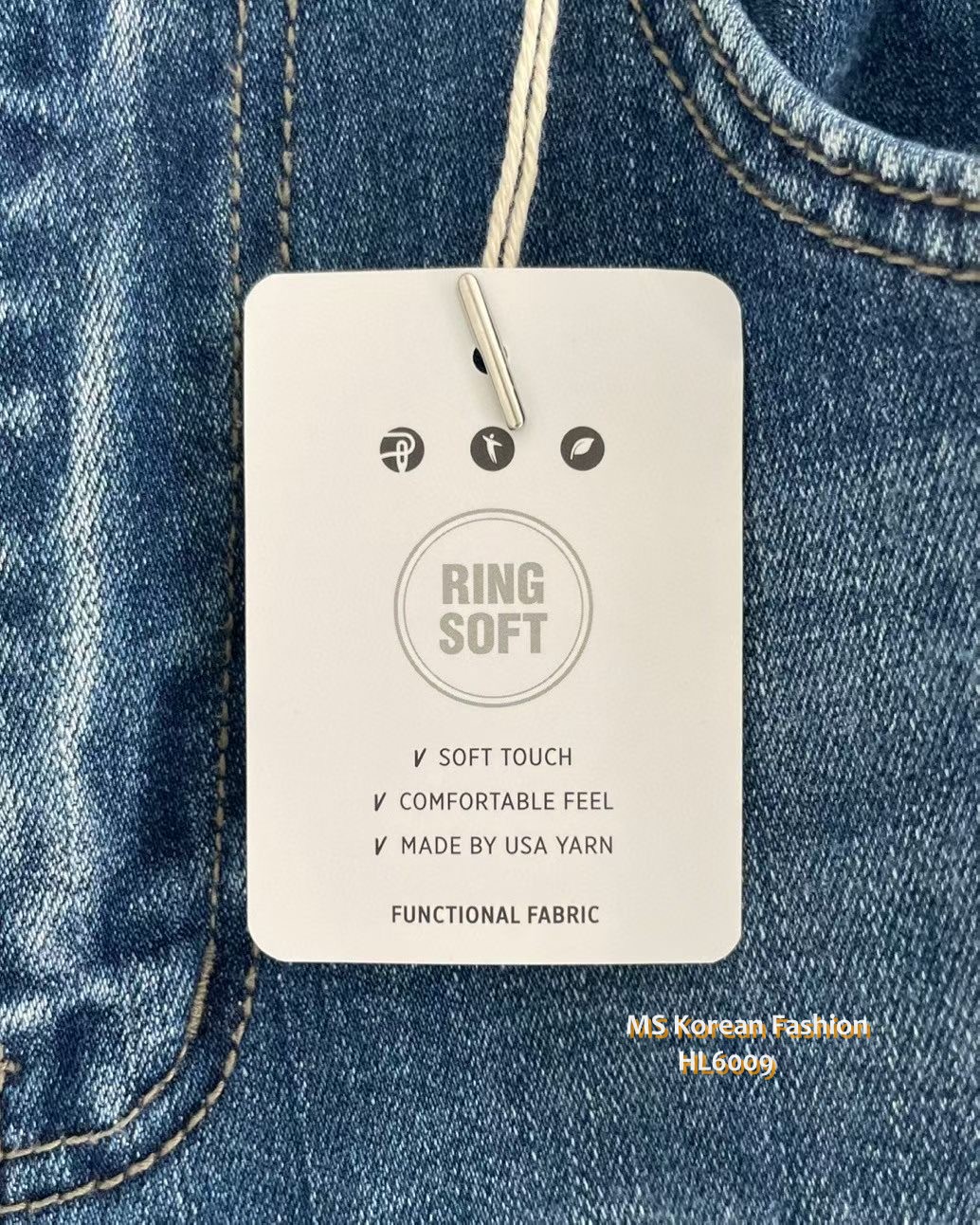 HL6009 韓國🌼Howluk靚洗水九分闊筒牛