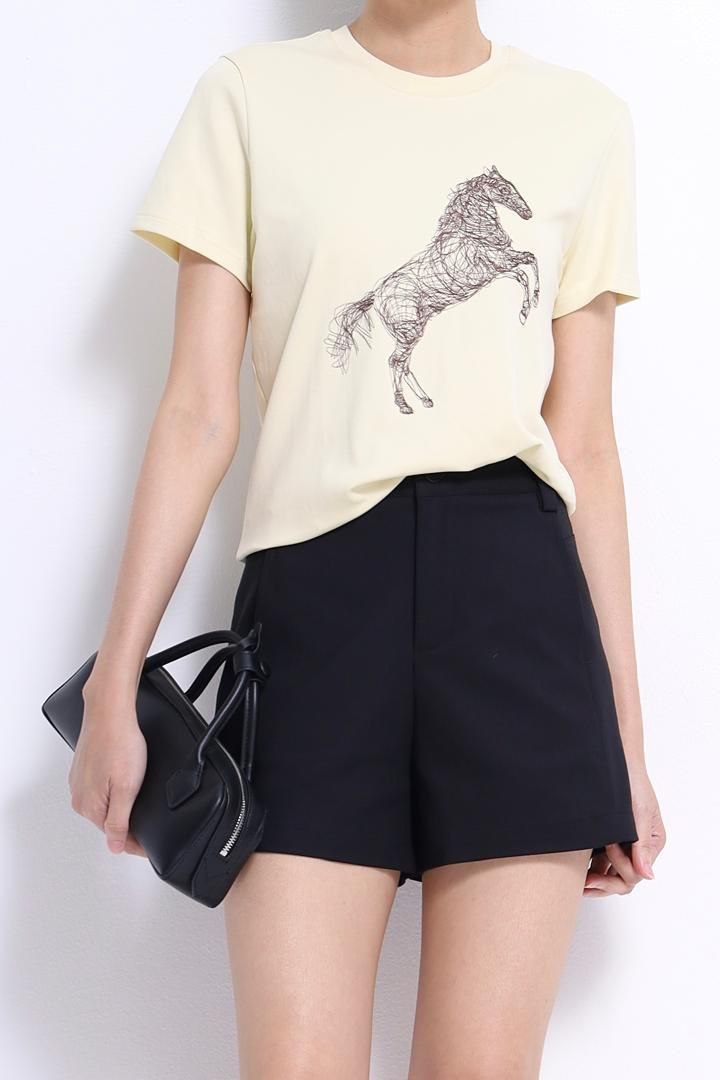 刺绣骏马图案上衣 2622