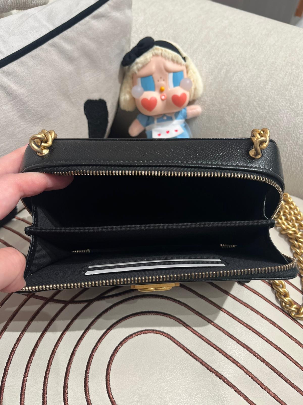 未使用品 Chanel clutch with chain 黑色荔枝牛皮金 BOY 100%Authentic,未使用品 ✅收據副本✅晶片✅dust bag✅盒
