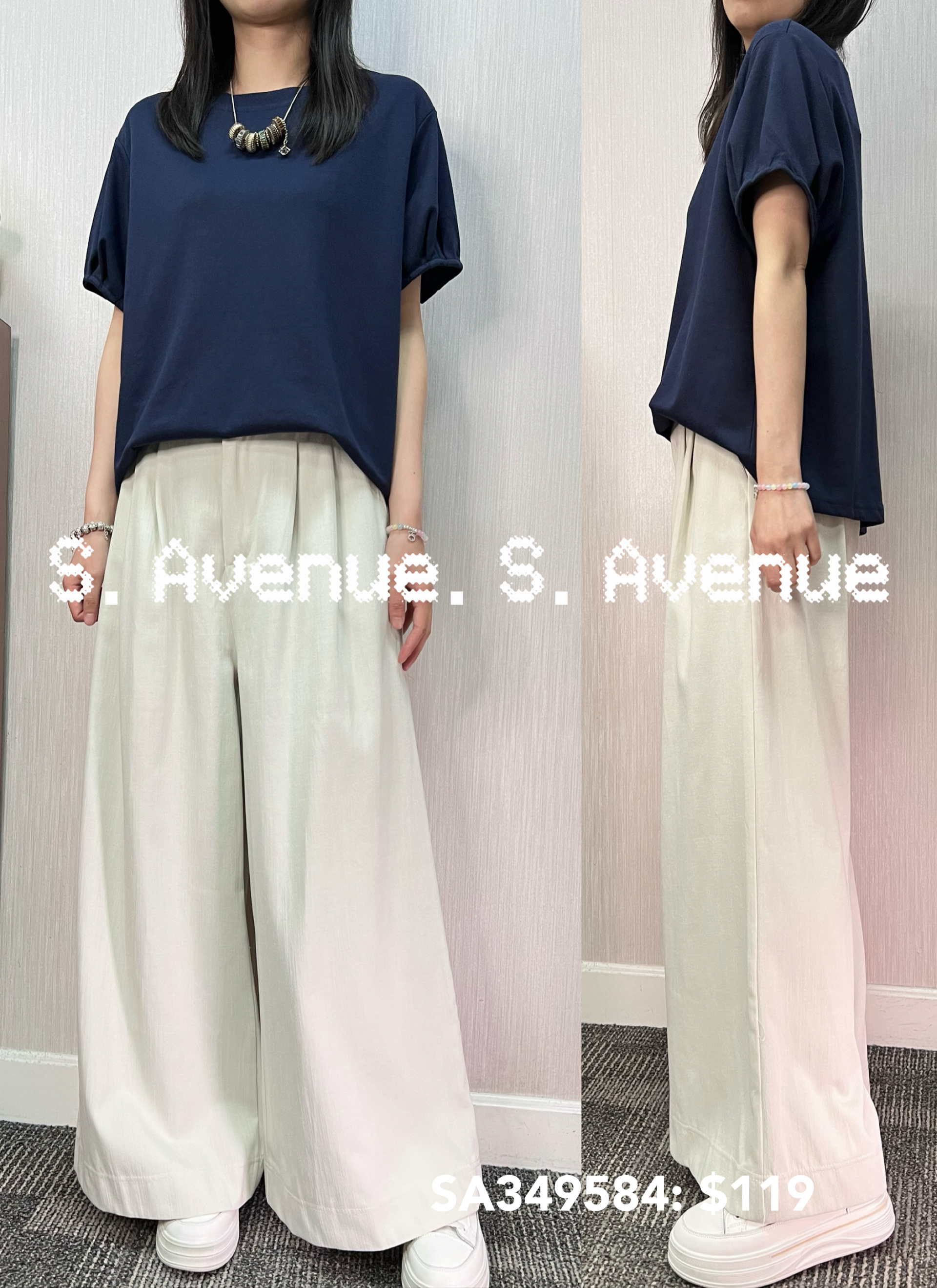 SA349584: 小泡泡袖簡約舒服靚tee