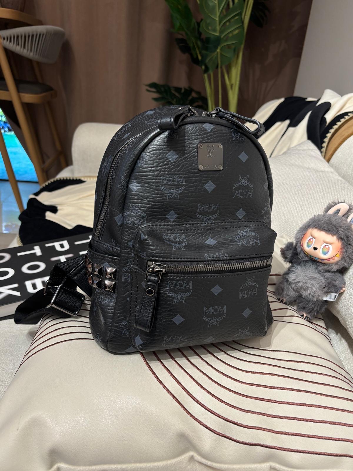 Mcm backpack Black 100%Authentic,95%new ✅dust bag