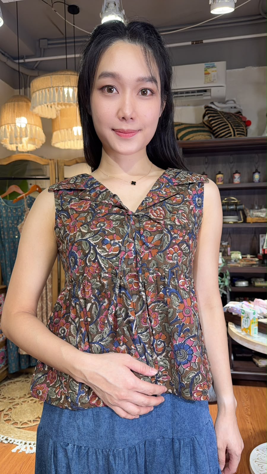 3149 Authenic Ribbon Brown Fafa Top 20"