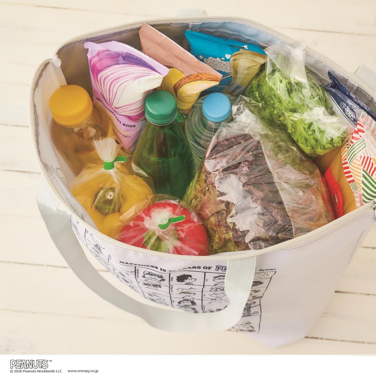 💢預購特價 | 6月初寄出💢 🔥🔥【日本直送《PEANUTS誕生75周年紀念設計》史努比折疊式超大保冷袋】