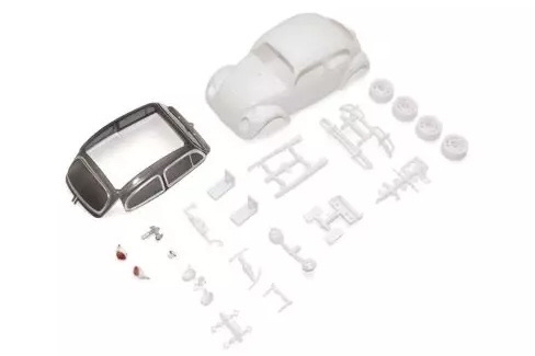 預購Pre-Order VW Beetle 1966 Model White Body set (w/rims) MZN240