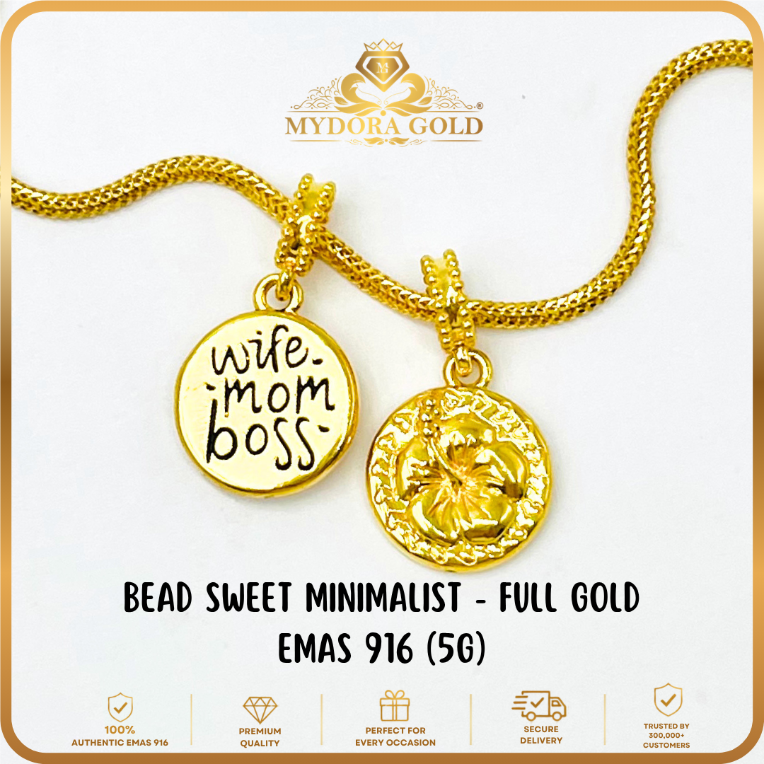 MYDORA Charm Bunga Mawar - Wife Mom Boss (5G) l EMAS 916/22K