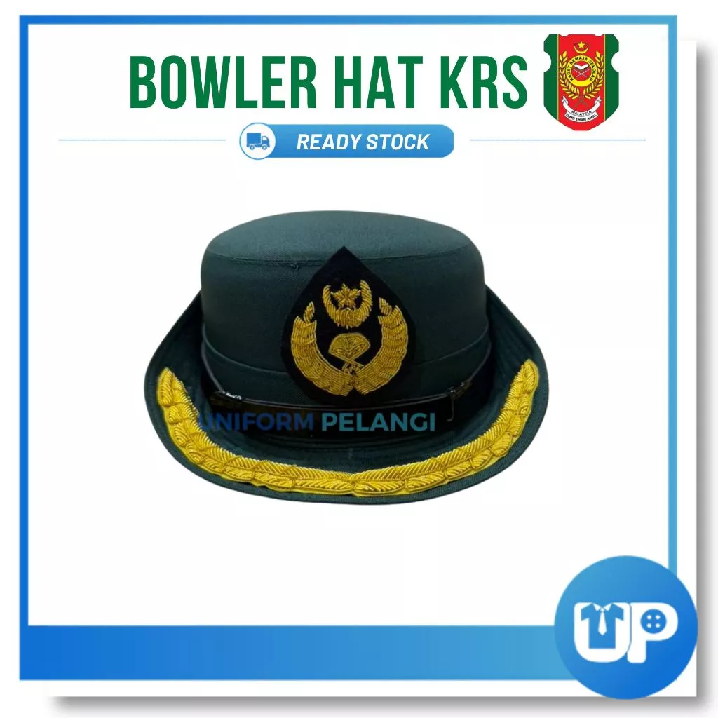 Bowler Hat KRS Pegawai / Topi Guru KRS Wanita KRS Original Kadet Remaja Sekolah Cikgu Officer Female