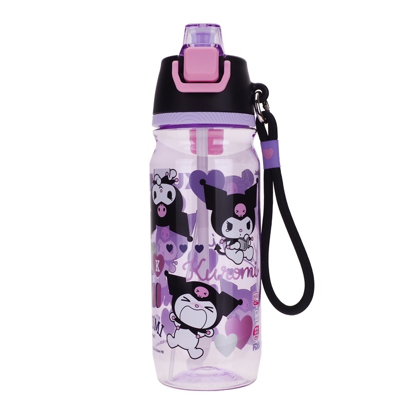 Kuromi 650ml BPA BPS Free 噴霧啜飲二合一水樽膠水樽(9-8475-1)