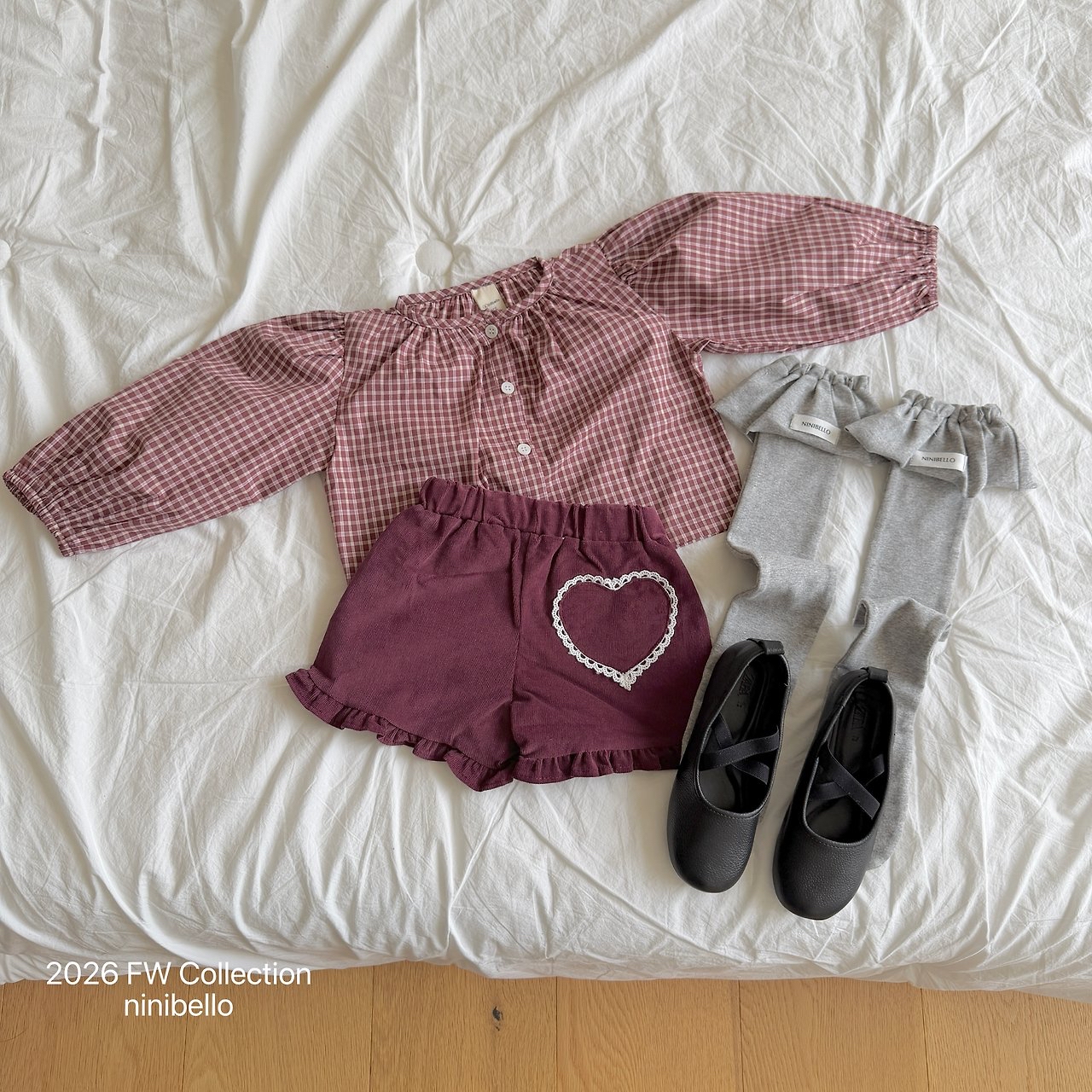 Ninibello | Heart Frill Corduroy Shorts 