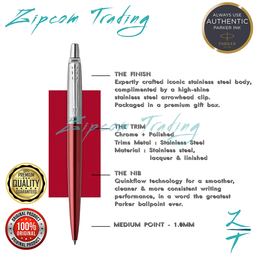 Parker Jotter Chrome Trim Ballpoint Pen