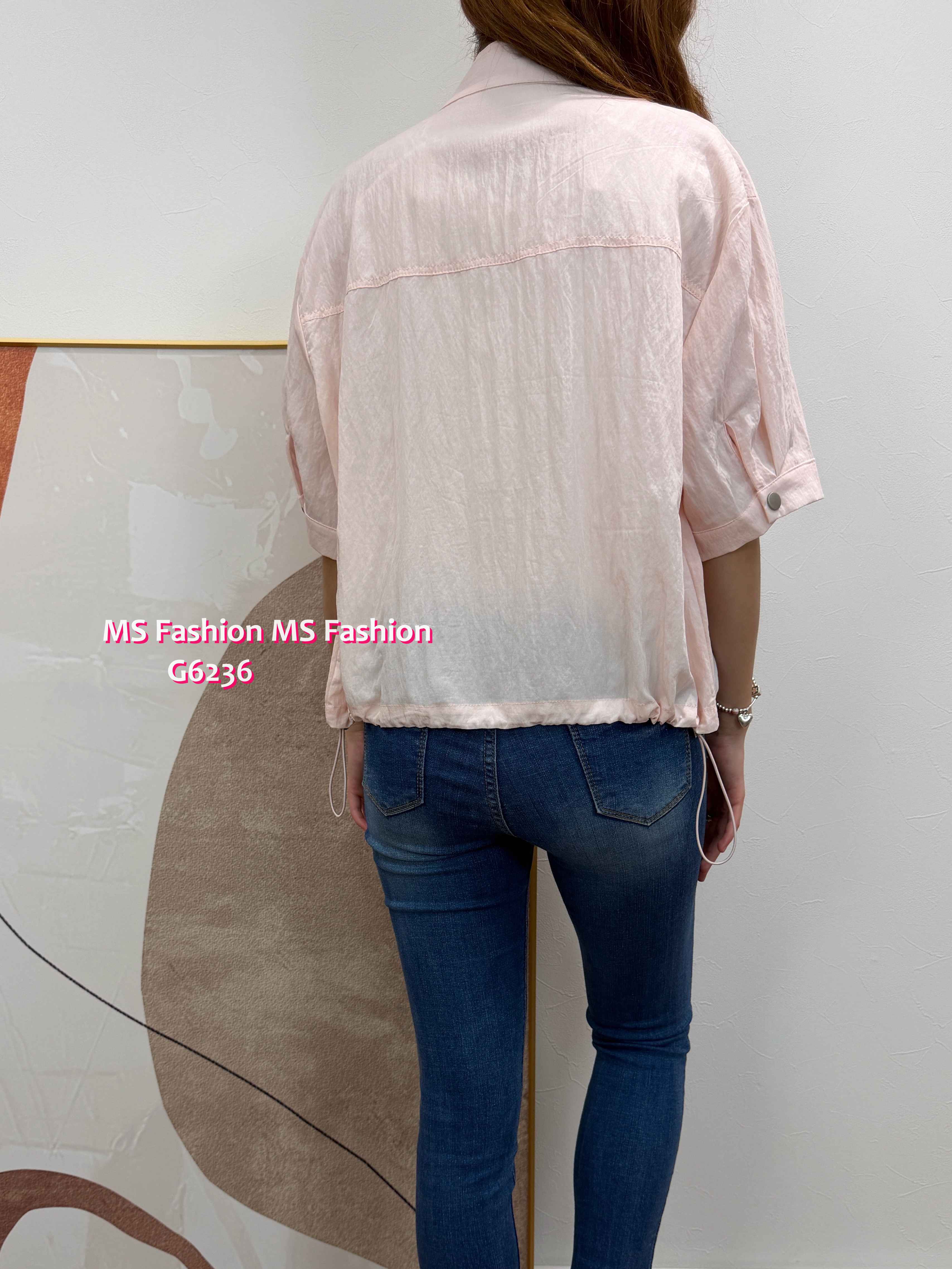 G6236 韓國🇰🇷薄料短袖風褸外套