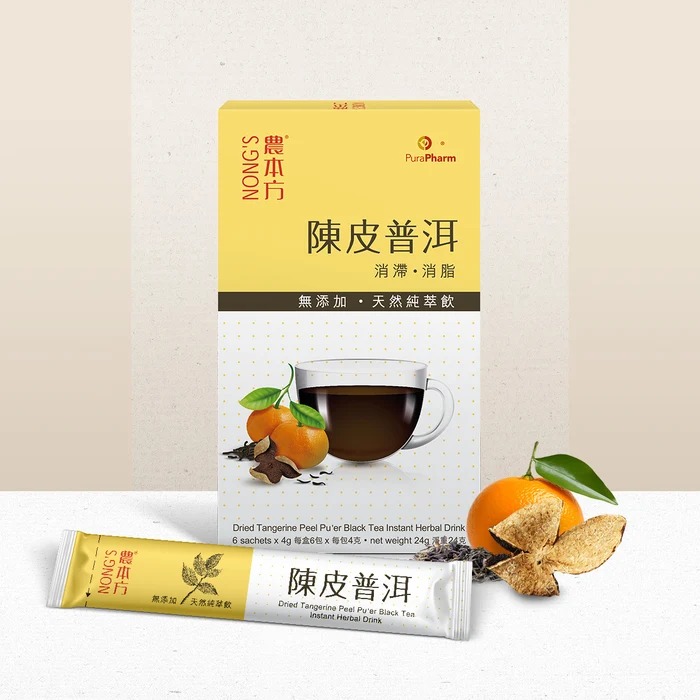 農本方® 陳皮普洱天然純萃飲4克 x 6包