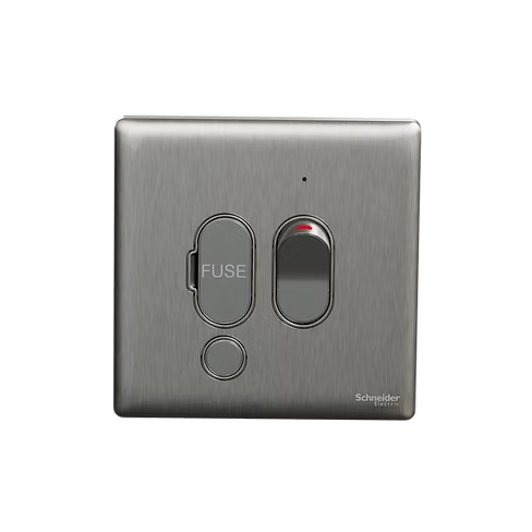 施耐德 Unica X 炫星銀 13AFuse有掣有燈 接線蘇