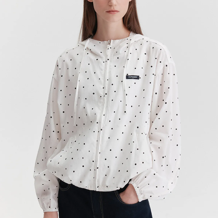 [marie claire] Dot Hood Windbreaker (2色)
