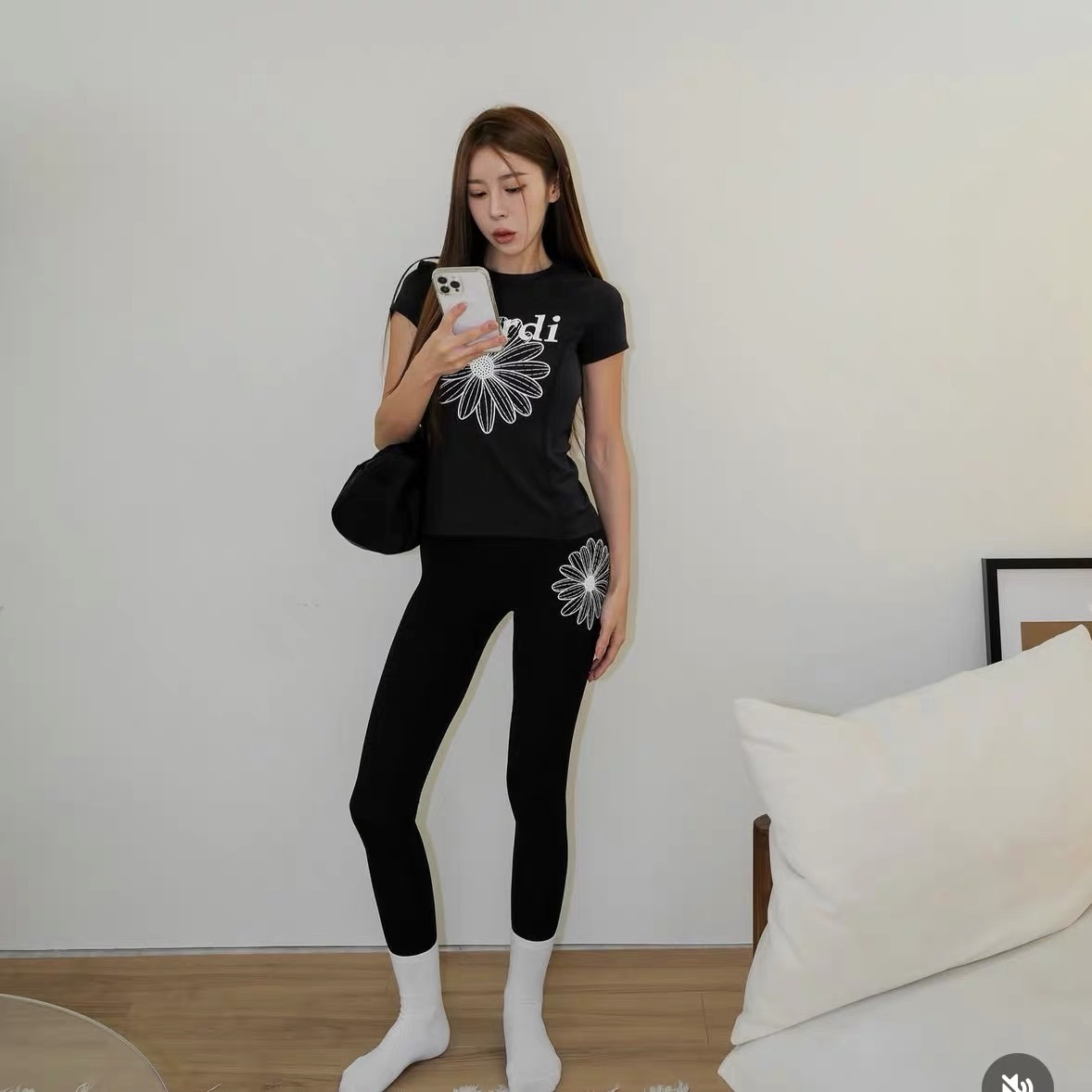 0427 韓國🇰🇷Mardi Mercredi 小雛菊高腰收腹健身🧘瑜伽褲 6月中