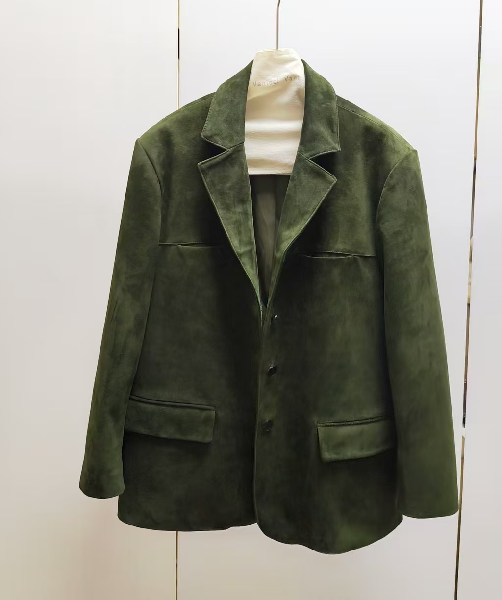 #4001， Suede Jacket 意大利羊猄皮西装外套