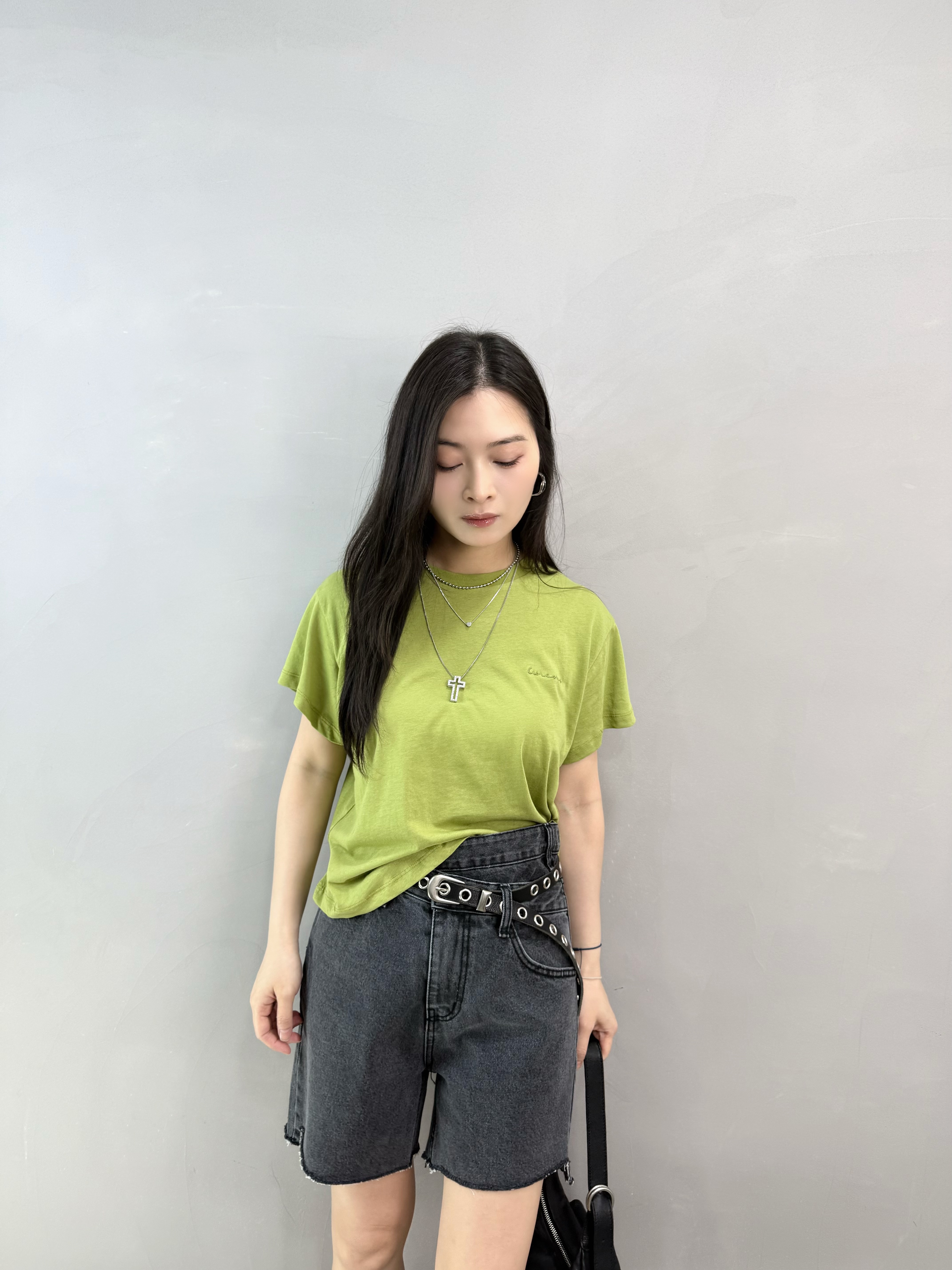 M84 洗水棉刺繡字Tee