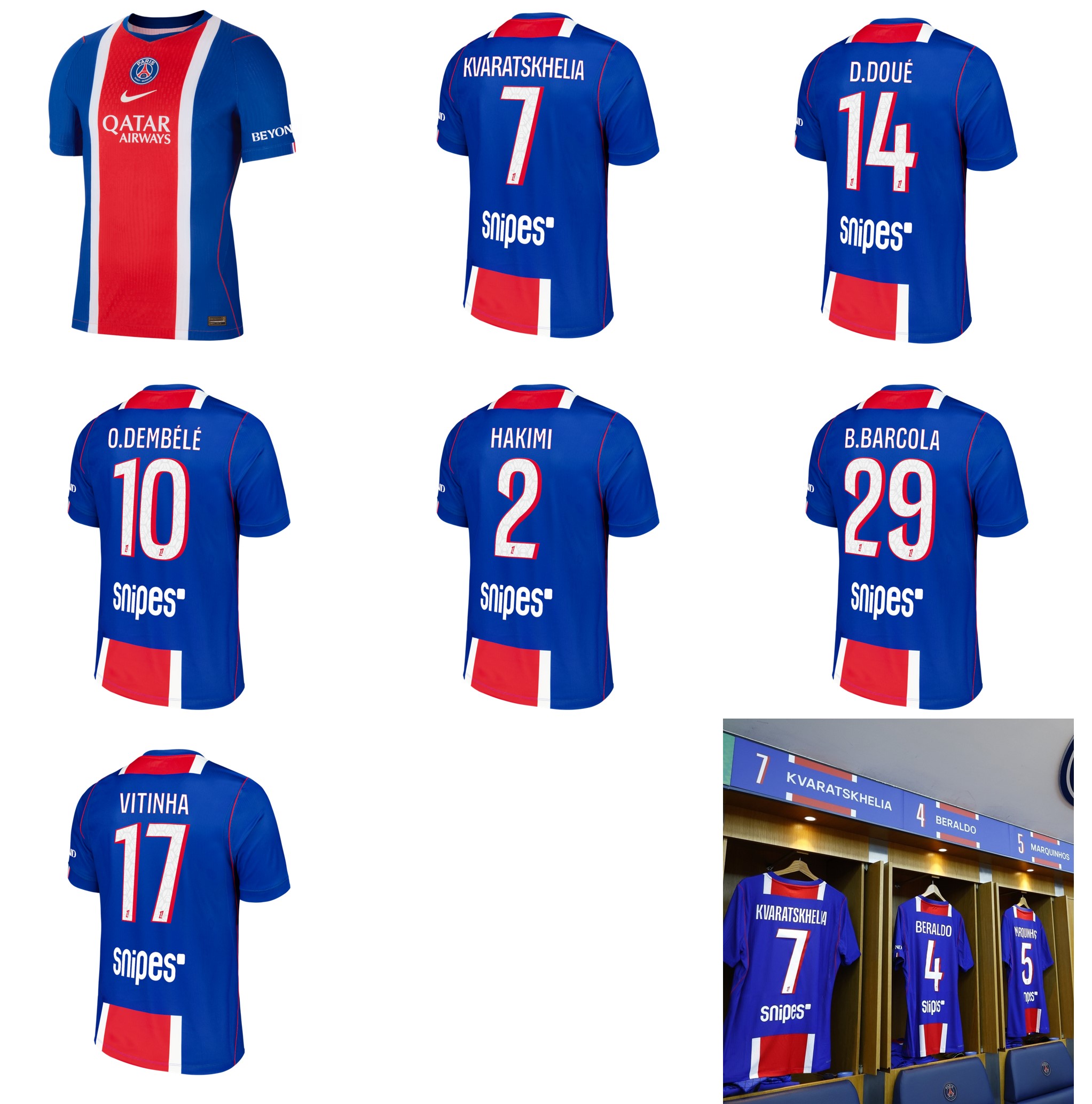 PSG 巴黎聖日門 2026-27 主場/作客/三客球衣聯賽印字 (內有多選)