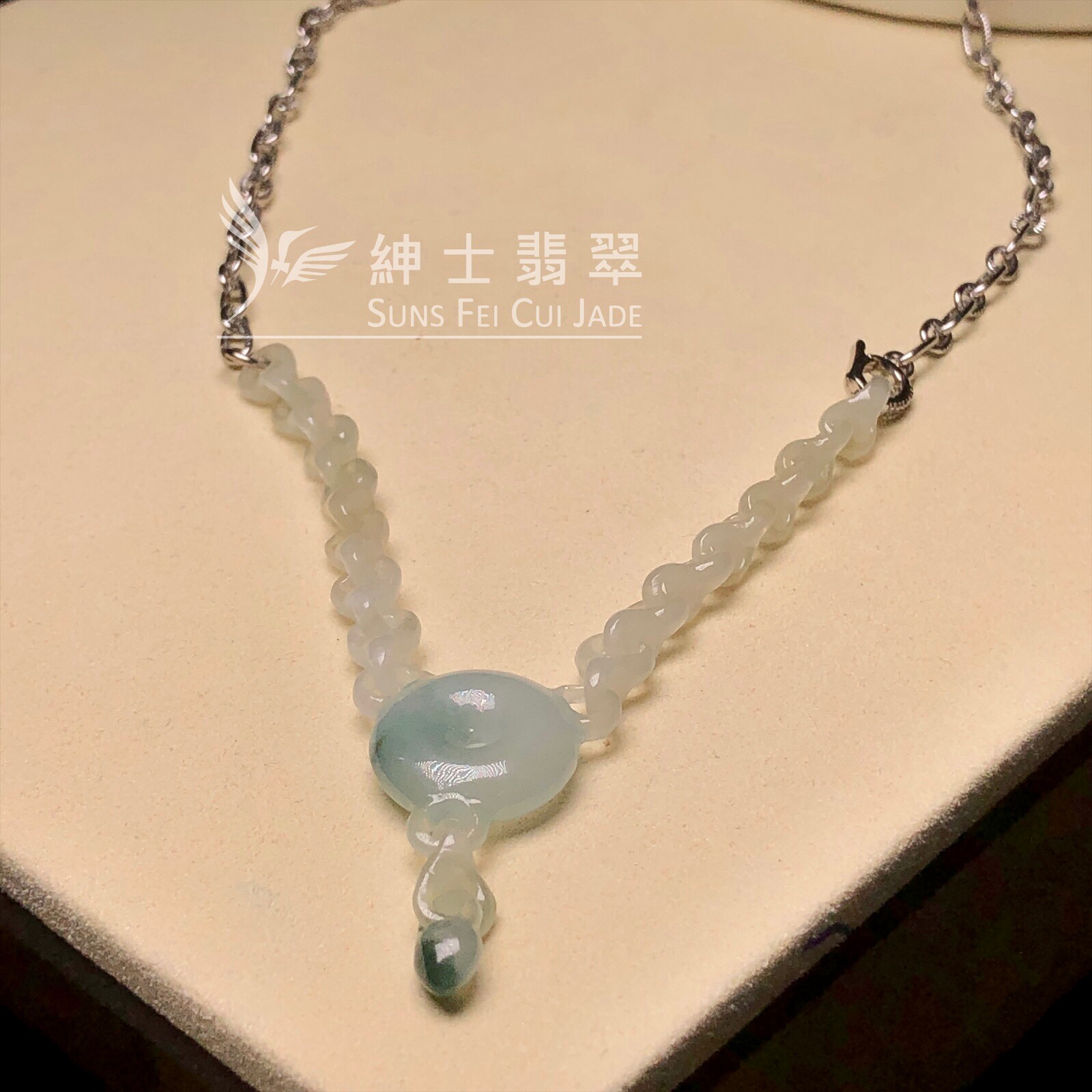 B08624 糯冰飄花頸鏈