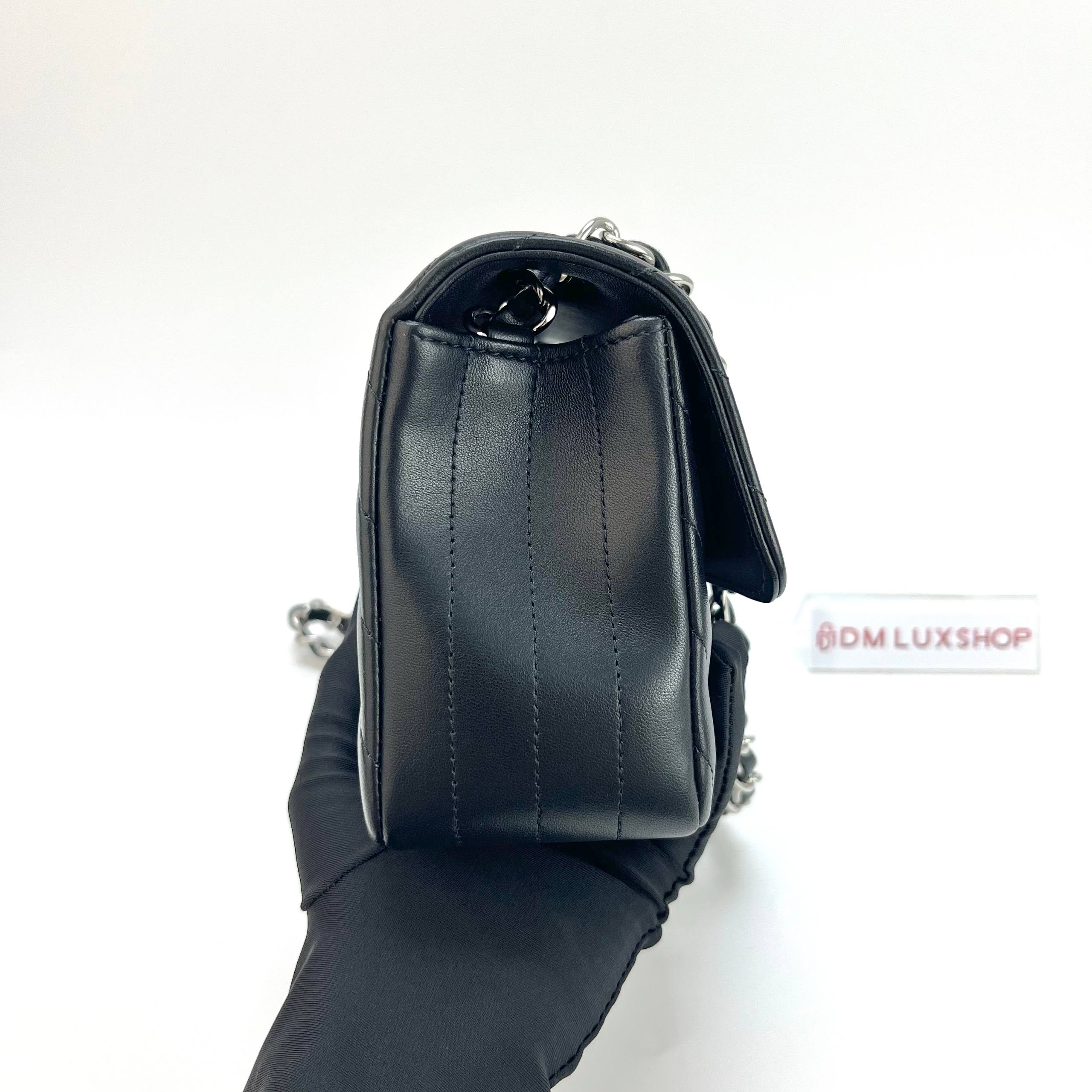 Chanel Black Chevron Mini Rectangular Flap Bag SHW (Serial 30, Y: 2020)
