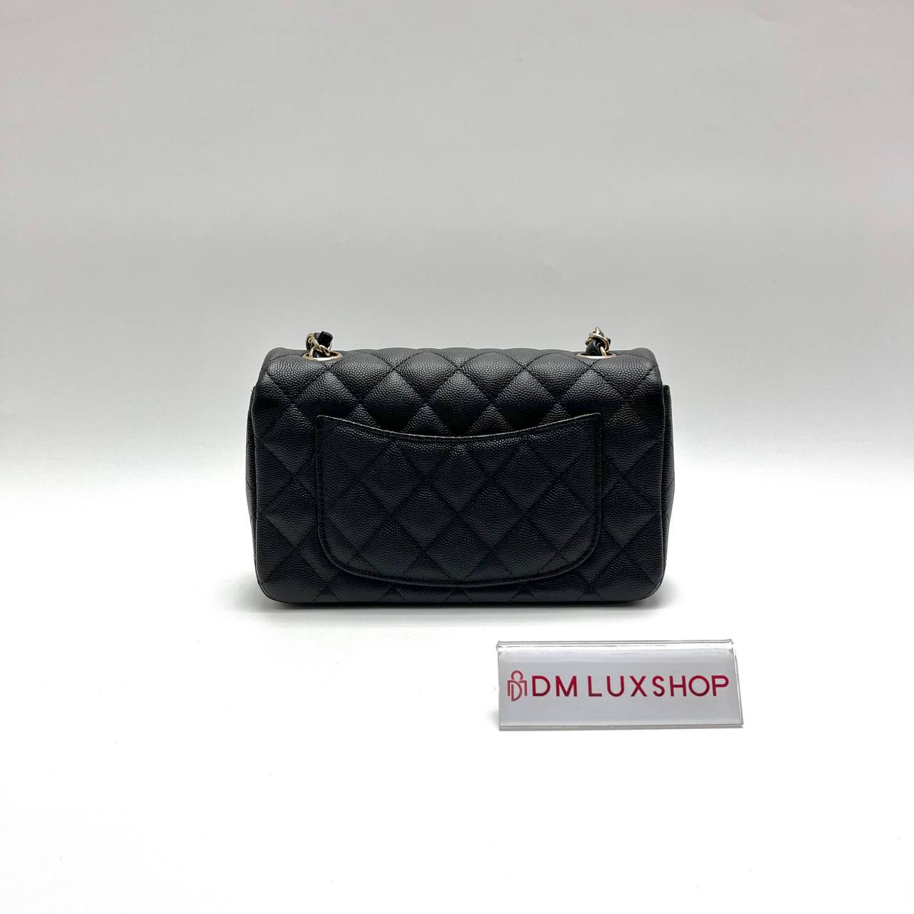 Chanel Black Caviar Mini Rectangular Classic Flap GHW (Serial 26, Y: 2018)