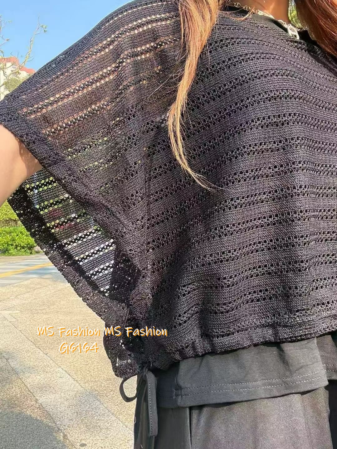 G6164 韓國🇰🇷假兩件通花連身裙