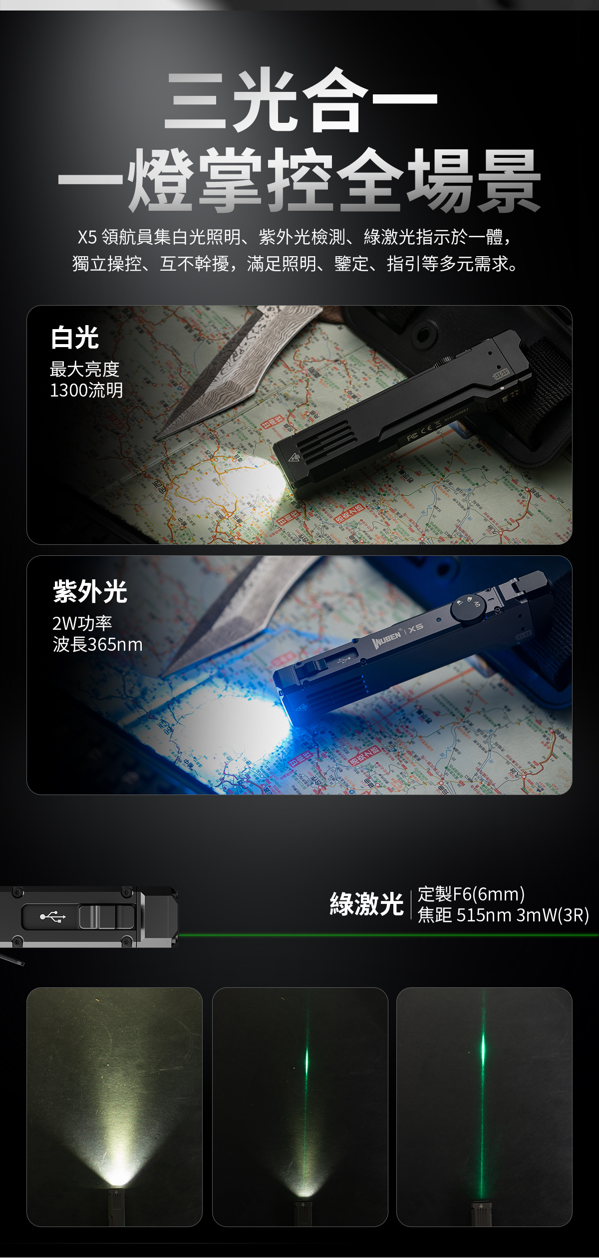 Wuben X5 三合一EDC手電筒