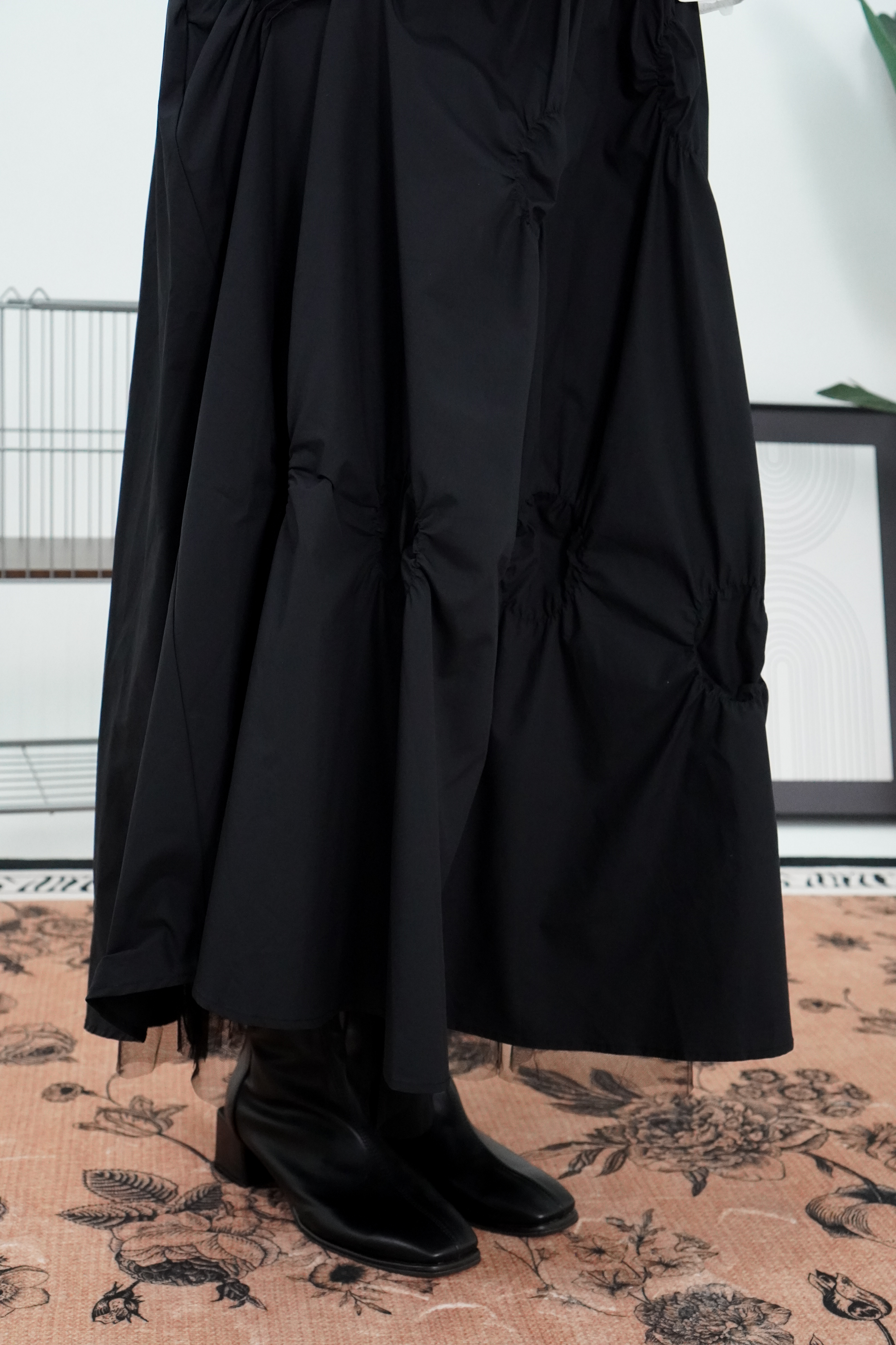 【设计师款】捏褶网纱半裙