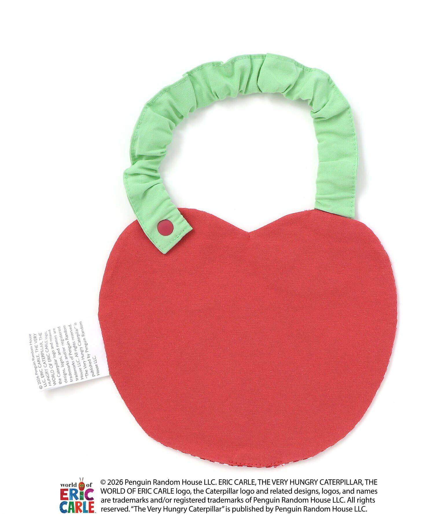 🇯🇵預訂 日本直送🇯🇵好餓的毛毛蟲兩色純色格紋蘋果造型圍兜