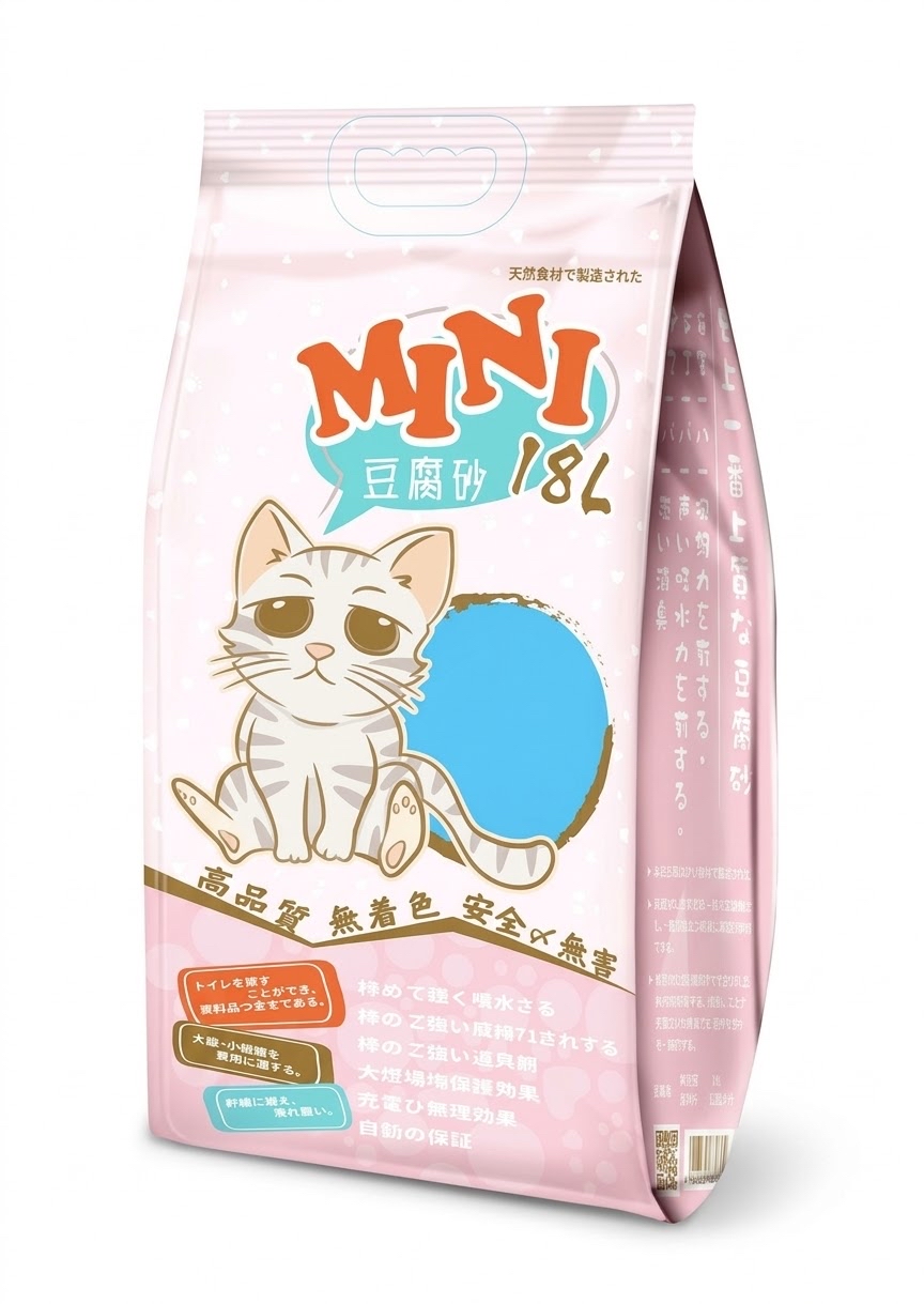 Mini 2.0mm 豆腐砂 18L 綠茶味