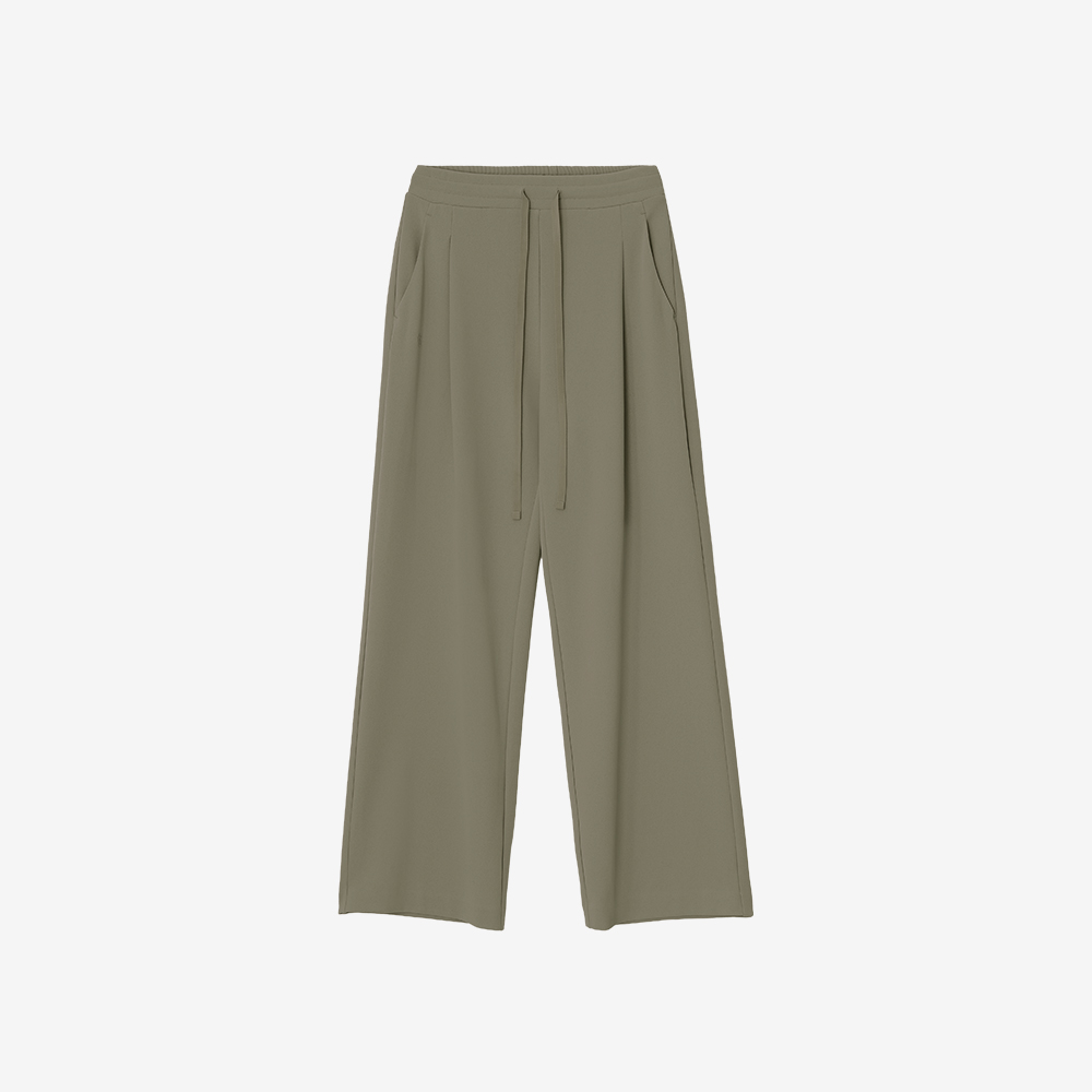 【返工去街街之選】預購_FFWSPT136 All Day Move String Semi-Wide Pants by front2line