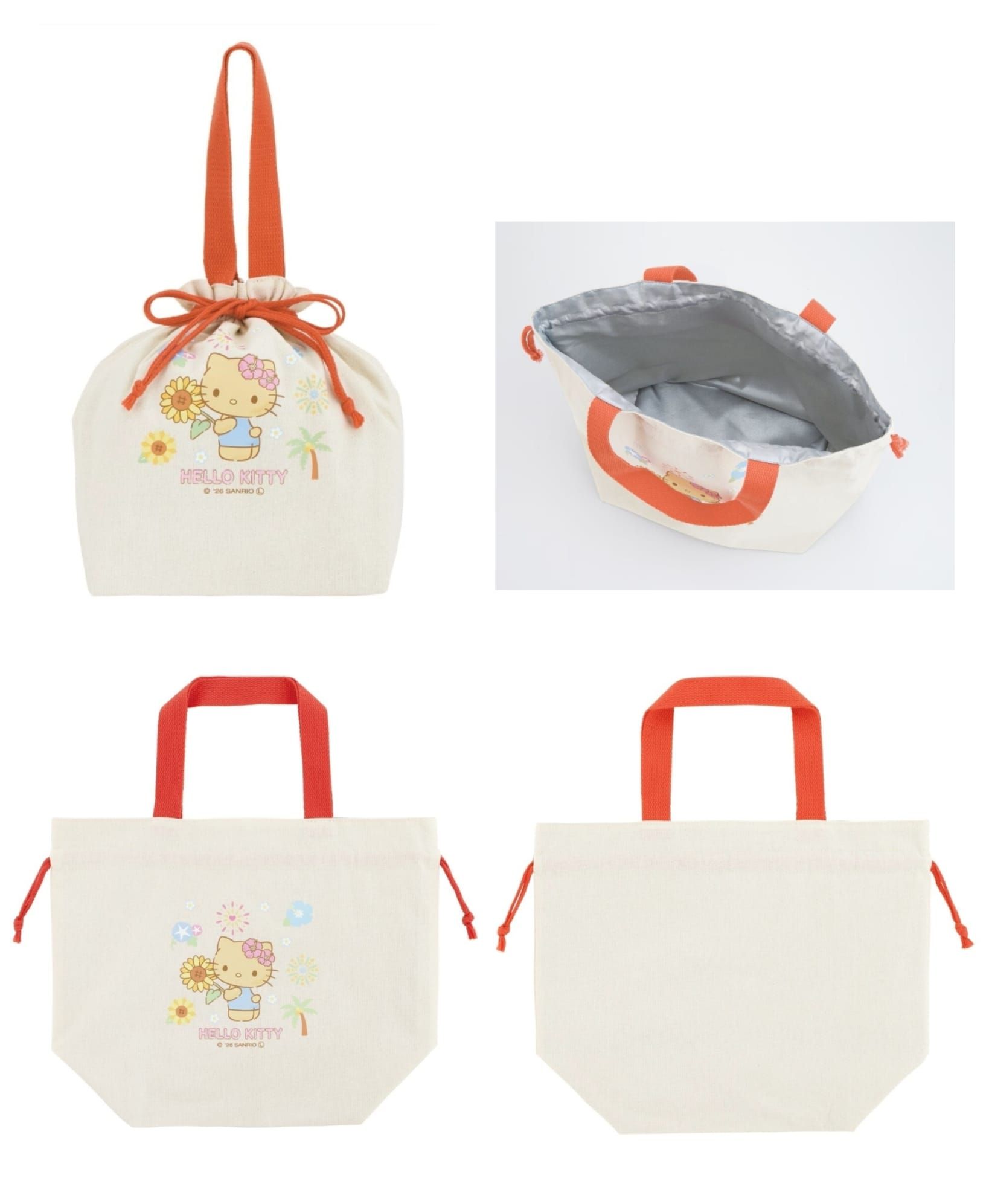 日本直送Sanrio Characters曬黑保溫保冷束口提袋