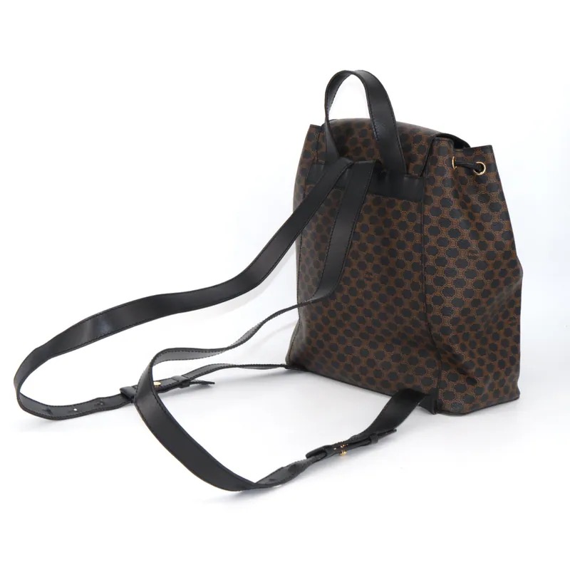 Celine Black Macadam Turn Lock Backpack