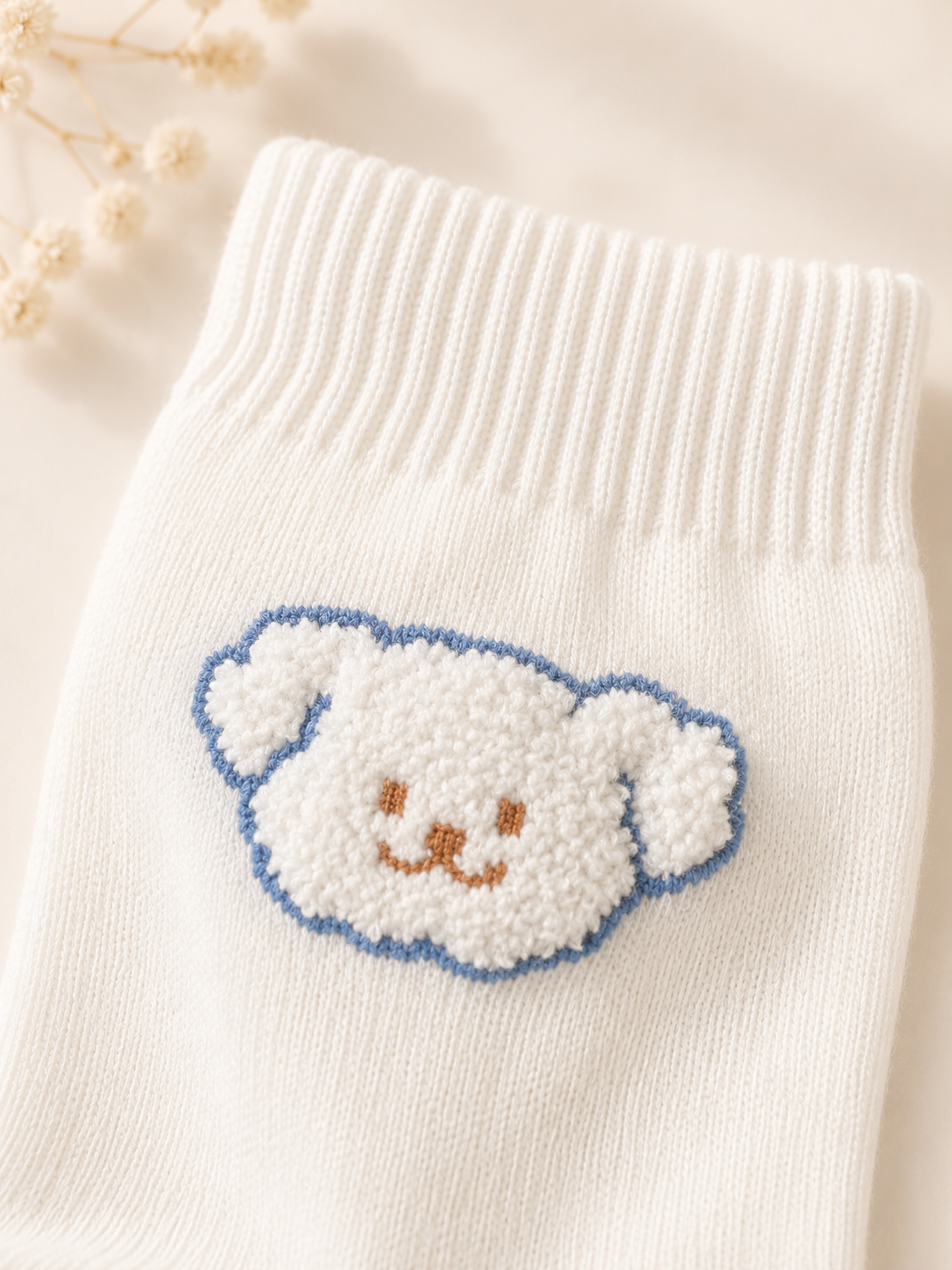Korean Fluffy Poodle Mid Socks
