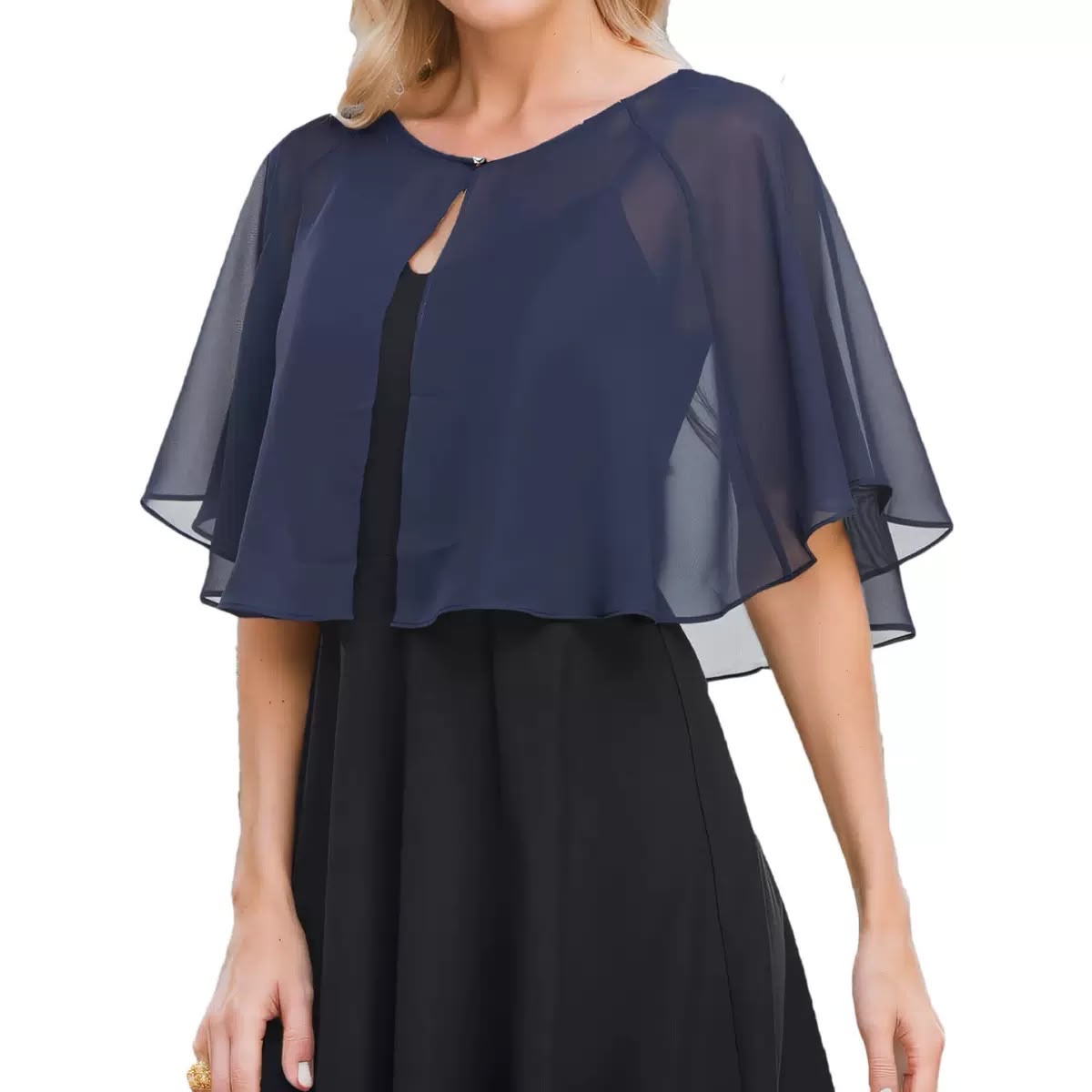 R3033 Celeste Chiffon Cape Cardigan