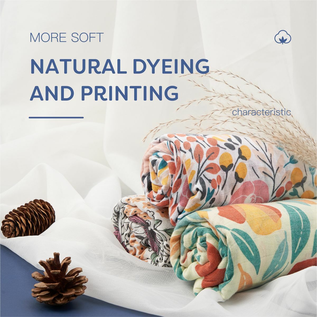 Kangobaby嬰兒竹纖雙層大紗巾 - 1條裝