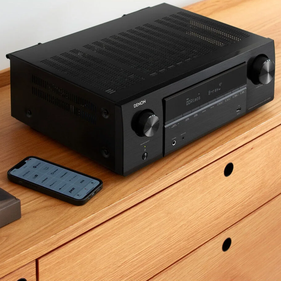 Denon AVR-X1800H 7.2 Ch. 80W 8K Dolby Atmos AV Receiver Powered by HEOS™