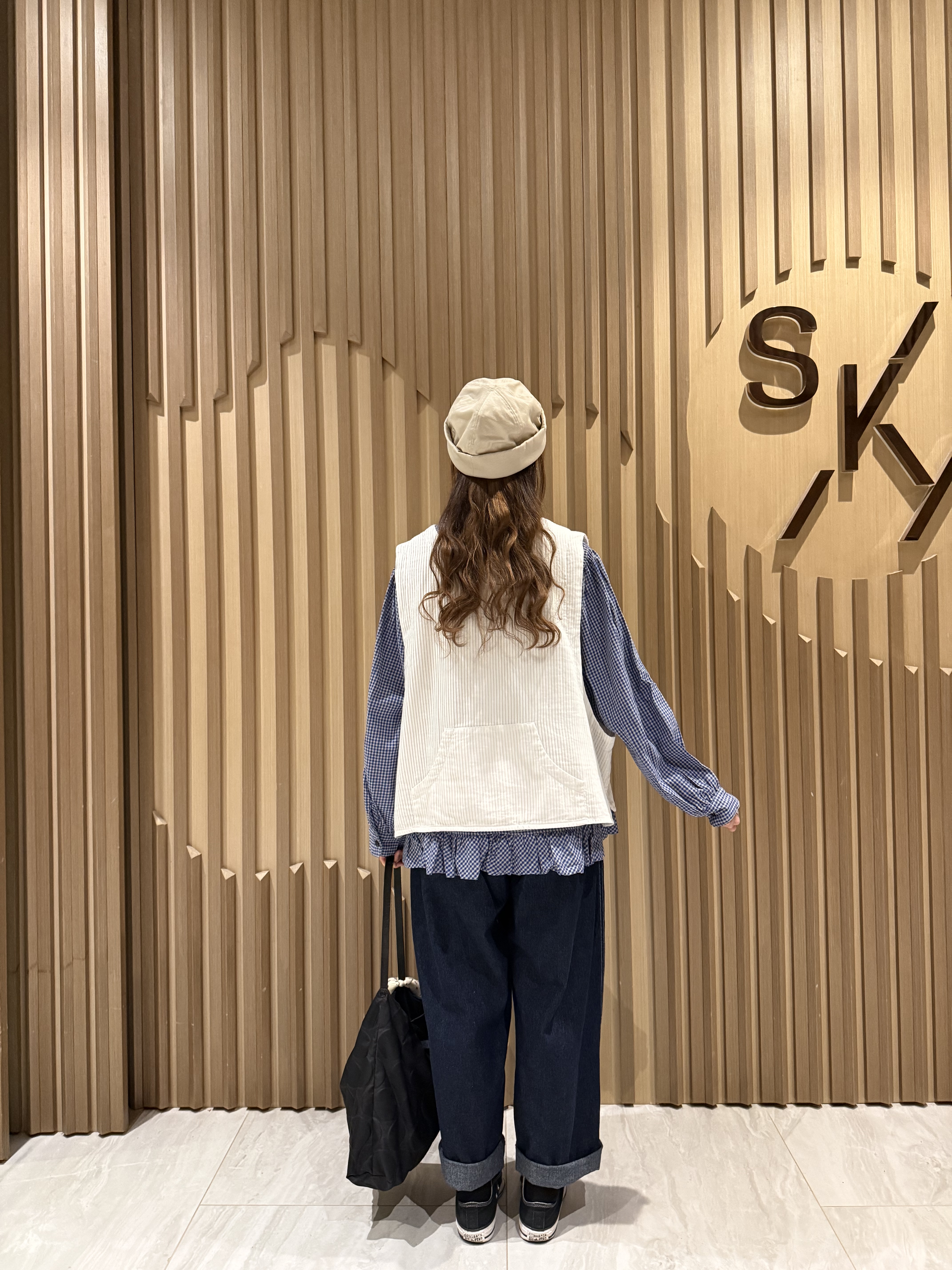 明線直腳牛仔褲